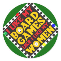Board Games Round Stickers