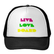 BoardChick Live Love Board Mesh Hat