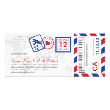 Boarding Pass Airmail Ticket Invitation