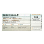 boarding pass beach waves wedding invites & RSVP