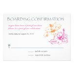 Boarding Pass RSVP Card Custom Announcements