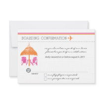 Boarding Pass RSVP Card