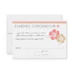 Boarding Pass RSVP Card invitations
