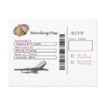 Boarding Pass RSVP postcards