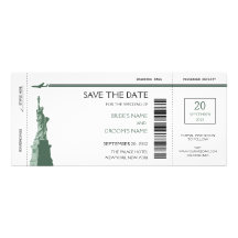 Boarding Pass Save the Date Invitations