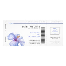 Boarding Pass Save the Date Invitations