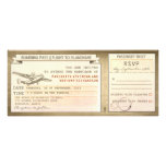 boarding pass tickets -vintage wedding invitations