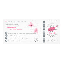 Boarding Pass to Cyprus Wedding Invitation