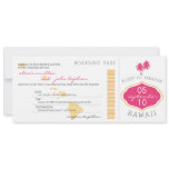 Boarding Pass to Hawaii Wedding Invitation