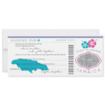 Boarding Pass to Jamaica Wedding Invitation