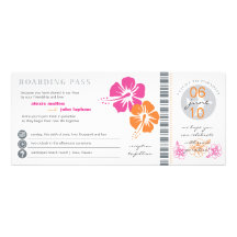 Boarding Pass Wedding Invitation