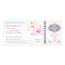 Boarding Pass Wedding Invitation