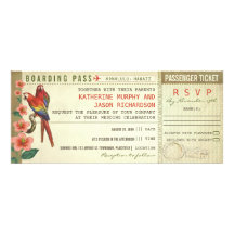 boarding pass wedding tickets with rsvp custom invites