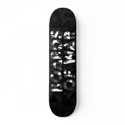 Boards Of War Black and White Camo Deck Skate Boards by BoardsOfWar