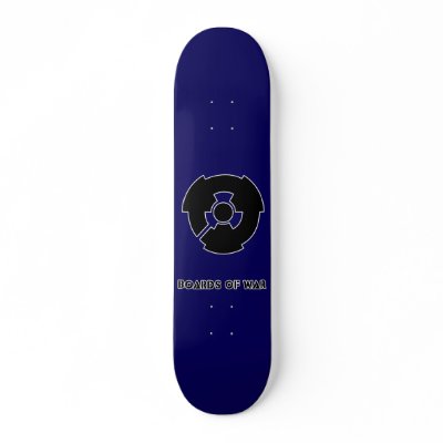Boards Of War Blue Nuke Logo Deck Skate Board by BoardsOfWar