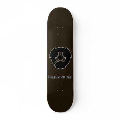 Boards Of War Brown Nuke Logo Deck Custom Skateboard by BoardsOfWar
