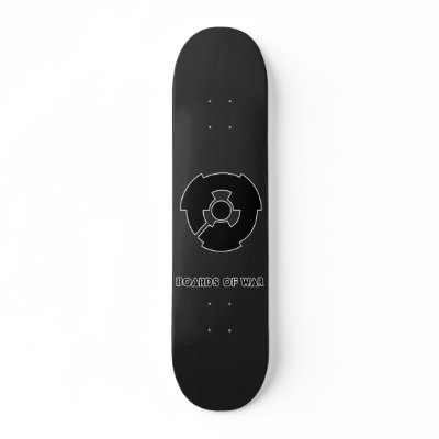 Boards Of War Grey Nuke Logo Deck by BoardsOfWar