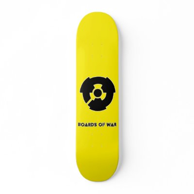 Boards Of War Yellow Nuke Logo Deck Skateboard Decks by BoardsOfWar
