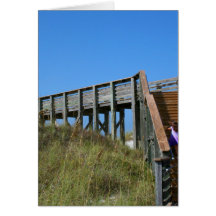 Boardwalk, Florida, Cape San Bur beach picture Greeting Cards