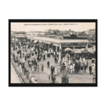 Boardwalk Scene, Asbury Park, NJ 1930s Vintage Postcards