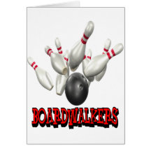 Boardwalkers Bowling Greeting Card