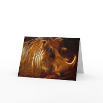 Boars beauty in the beast greeting card