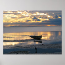 Boat and Heron Print
