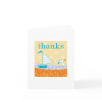Boat and Whale Thank You Card