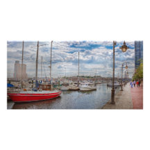 Boat - Baltimore, MD - One fine day in Baltimore Photo Cards