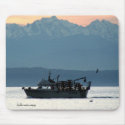 Boat Before The Mountain mousepads