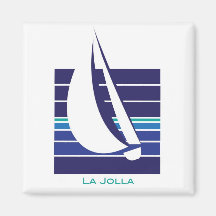Boat Blues Square_La Jolla magnet