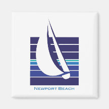 Boat Blues Square_Newport Beach magnet