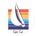 Boat Colour Square_Cape Cod sticker