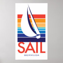 Boat Colour Square_SAIL Bermuda poster