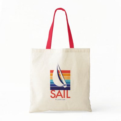 Boat Colour Square_SAIL Florida Canvas Bags by FUNauticals