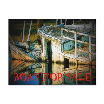 Boat For Sale Postcard by RickDouglas