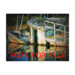 Boat For Sale Postcard