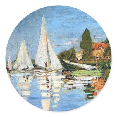 Boat Harbour Fine Art by Monet Sticker by monetart