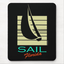 Boat in Square_Sail Florida cruise Mouse Pad