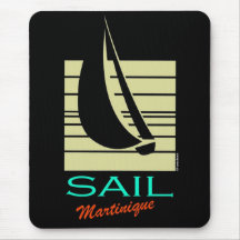 Boat in Square_Sail Martinique_moonlight cruise Mousepad