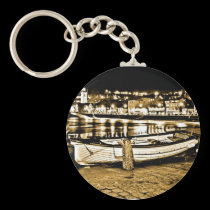 BOAT IN ST. IVES keychains