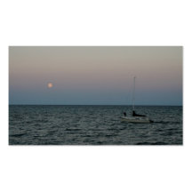 Boat on the Lake at Evening Business Cards