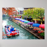 Boat on the Riverwalk Posters
