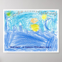 "Boat Race" Cameron Thibodeaux, Age 6 Poster