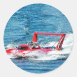Boat Race Round Sticker