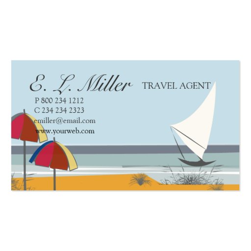 Boat Sailboat Ocean Business Card Template Zazzle