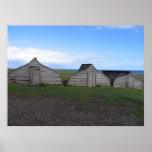 Boat Sheds on the Holy Island, Lindisfarne - front Poster