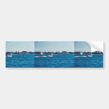 Boat speeding through manatee idle zone bumper sticker