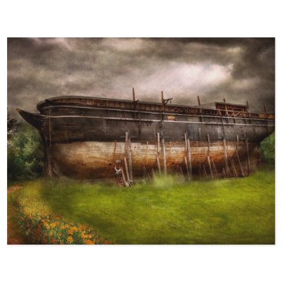 Boat - The construction of Noah's Ark by suburbanscenes