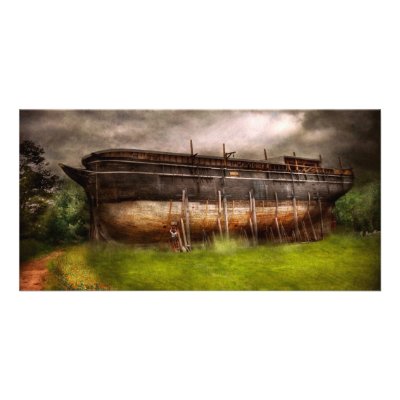 Boat - The construction of Noah's Ark by suburbanscenes
